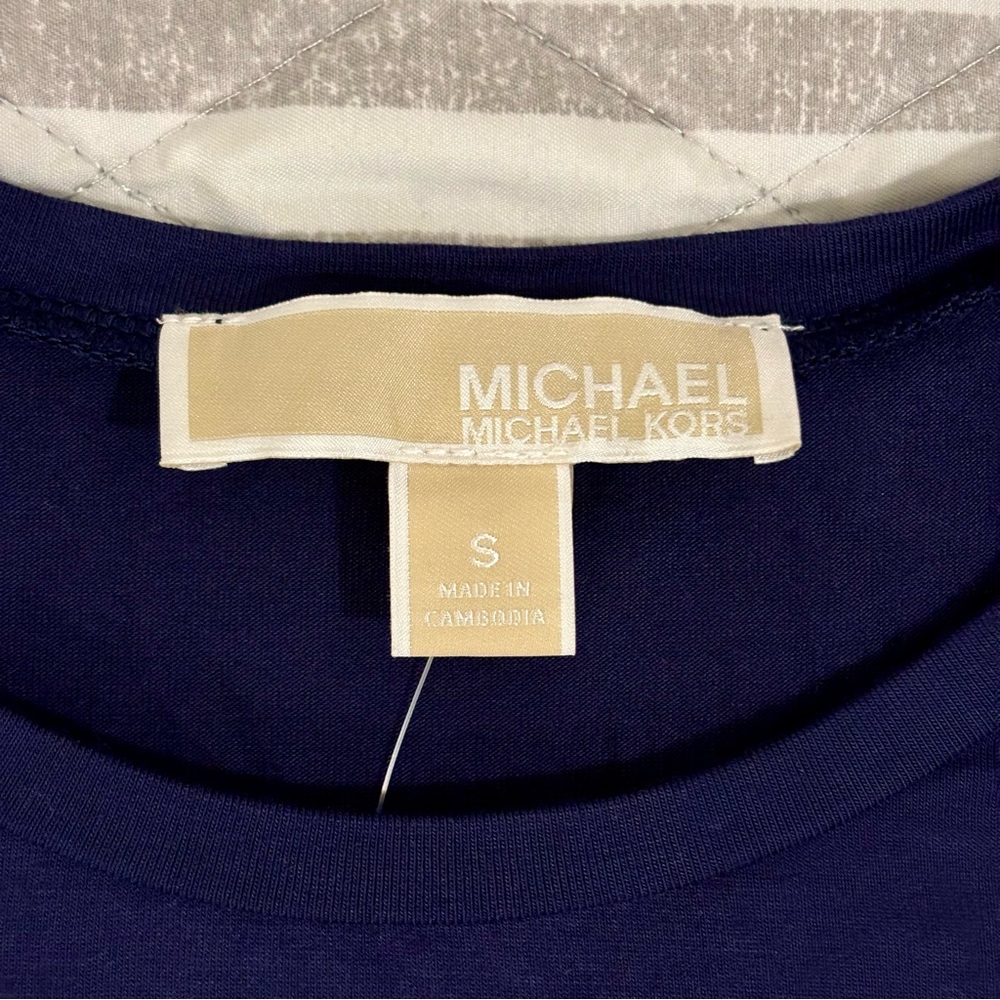 MICHAEL Michael Kors True Navy Sleeveless Top Size Small - Picture 5 of 6